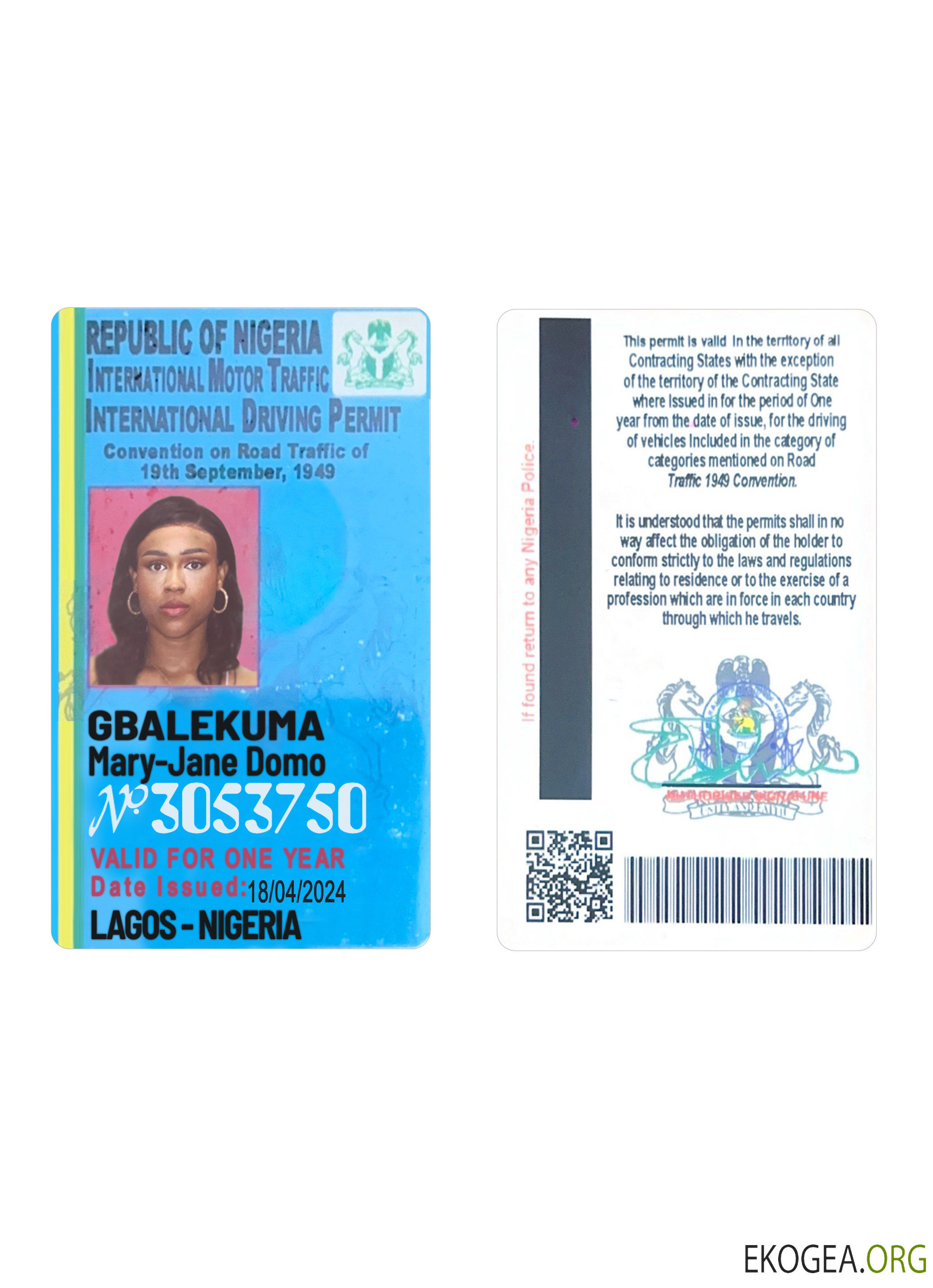 Nigeria international driving license